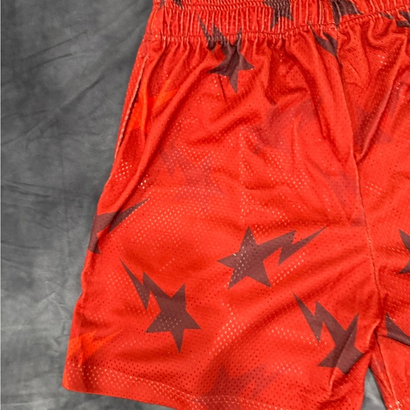 Authentic Eric Emmanuel Bape Camo Red Shorts - Picture 9 of 12